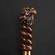 Eagle Head Hand Carved Handmade Handle Wooden Walking Stick Cane Hiking Designer