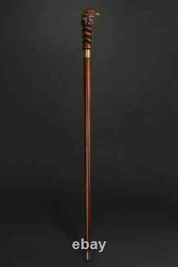 Eagle Head Hand Carved Handmade Handle Wooden Walking Stick Cane Hiking designer