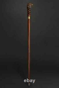 Eagle Head Hand Carved Handmade Handle Wooden Walking Stick Cane Hiking designer