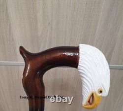 Eagle Head Handle Hand Carved Walking Cane Wooden Walking Stick Handmade Cane N2