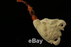 Eagle Head in Claw Hand Carved Meerschaum Pipe by Emin Brothers in case 8184