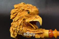 Eagle PIPE BY SADIK YANIK BLOCK MEERSCHAUM-NEW-HAND CARVED-FROM TURKEY#1176