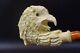 Eagle Pipe By Sadik Yanik Block Meerschaum-new-hand Carved-from Turkey#1278