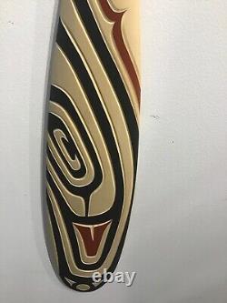 Eagle Paddle Valencia BIRD signed Original Native hand carved art Northern Cree