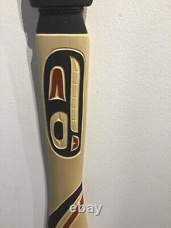 Eagle Paddle Valencia BIRD signed Original Native hand carved art Northern Cree