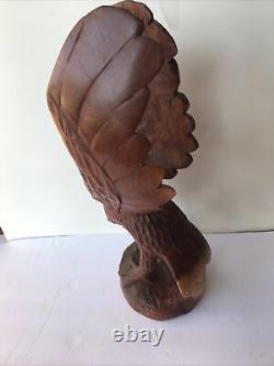 Eagle Sculpture Hand Carved Wood Artist From Jamestown NY UNSIGNED MCM