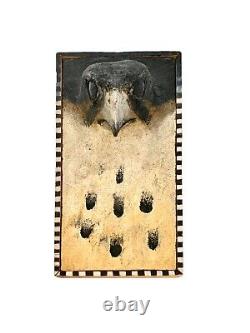 Eagle Sculpture Hand Carved on Wooden Frame 3D Art Decor