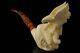Eagle & Snake Hand Carved Block Meerschaum Pipe With Case 11831