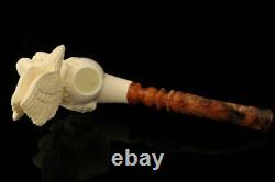 Eagle & Snake Hand Carved Block Meerschaum Pipe with CASE 11831