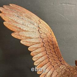 Eagle Wood Carving/Signed Hersh/Dated/Number 1/Walnut Wood/Hand Carving/Hawk