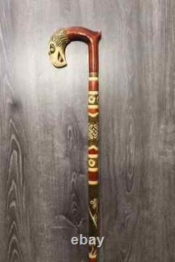 Eagle Wooden Cane Walking Stick Support Canes Handle Handmade Hand Carved New