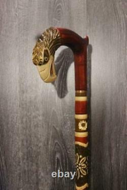 Eagle Wooden Cane Walking Stick Support Canes Handle Handmade Hand Carved New