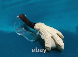 Eagle claw Meerschaum Pipe best hand carved tobacco smoking pfeife wth case