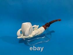 Eagle claw Meerschaum Pipe best tobacco hand carved smoking pfeife wth case