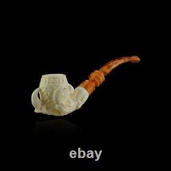 Eagle claw Meerschaum Pipe hand carved smoking tobacco pfeife with case