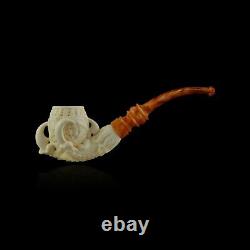 Eagle claw Meerschaum Pipe hand carved smoking tobacco pfeife with case