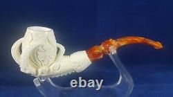 Eagle claw meerschaum pipe, hand carved meerschaum pipe, block meerschaum