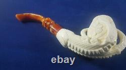 Eagle claw meerschaum pipe, hand carved meerschaum pipe, block meerschaum