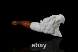 Eagle head Meerschaum Pipe tobacco hand carved smoking pfeife with case