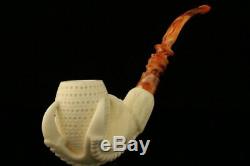 Eagle's Claw Hand Carved Block Meerschaum Pipe by Emin Brothers in case 9995