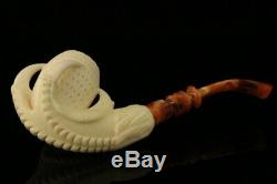 Eagle's Claw Hand Carved Block Meerschaum Pipe by Emin Brothers in case 9995
