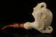 Eagle's Claw Hand Carved Block Meerschaum Pipe In Case 8597