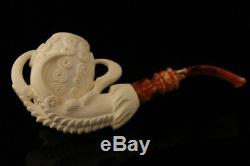 Eagle's Claw Hand Carved Block Meerschaum Pipe in CASE 8812