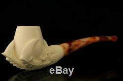 Eagle's Claw Hand Carved Block Meerschaum Pipe with CASE 10245