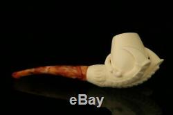 Eagle's Claw Hand Carved Block Meerschaum Pipe with CASE 10245
