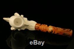 Eagle's Claw Hand Carved Block Meerschaum Pipe with CASE 10305