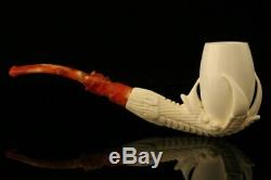 Eagle's Claw Hand Carved Block Meerschaum Pipe with a custom CASE 10446