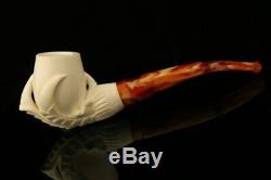 Eagle's Claw Hand Carved Block Meerschaum Pipe with a custom CASE 10550