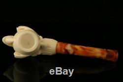 Eagle's Claw Hand Carved Block Meerschaum Pipe with a custom CASE 10742