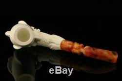 Eagle's Claw Hand Carved Block Meerschaum Pipe with custom CASE 10773