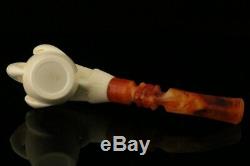 Eagle's Claw Hand Carved Block Meerschaum Pipe with custom CASE 10838
