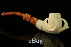 Eagle's Claw Hand Carved Block Meerschaum Pipe with custom CASE 10944