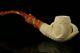 Eagle's Claw Hand Carved Block Meerschaum Pipe With Custom Case 10983