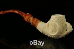 Eagle's Claw Hand Carved Block Meerschaum Pipe with custom CASE 10983