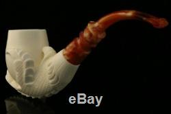 Eagle's Claw Hand Carved Block Meerschaum Pipe with custom CASE 11318