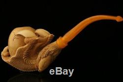 Eagle's Claw Hand Carved Block Meerschaum by Kenan with CASE 10342