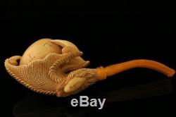 Eagle's Claw Hand Carved Block Meerschaum by Kenan with CASE 10342