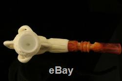 Eagle's Claw Hand Carved Meerschaum Pipe by Emin Brothers in case 8246