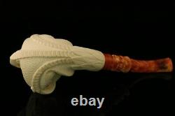 Eagle's Claw Hand Carved by I. Baglan Meerschaum Pipe in CASE 10363