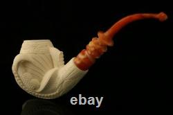 Eagle's Claw Hand Carved by I. Baglan Meerschaum Pipe in CASE 10363