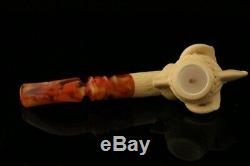 Eagle's Claw Hand Carved by I. Baglan Meerschaum Pipe with custom CASE 10811r