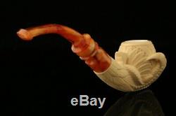 Eagle's Claw Hand Carved by I. Baglan Meerschaum Pipe with custom CASE 10811r