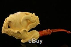 Eagle's Claw Hand Carved by KUDRET Block Meerschaum Pipe in custom case 10220