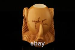 Eagle's Claw Meerschaum Pipe Hand Carved by Kenan with custom case 12842