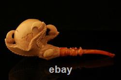 Eagle's Claw Meerschaum Pipe Hand Carved by Kenan with custom case 12842
