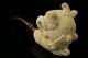 Eagle's Claw With Eagle Hand Carved Block Meerschaum Pipe With Case 11004